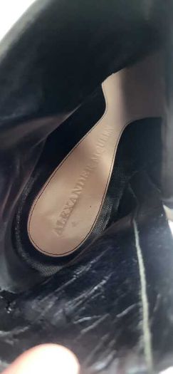 Alexander McQueen Black Studded Wing Ankle Boots Sz 40 (Fit 7UK)  - Rrp 795 (New)