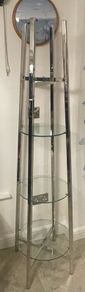 Display Shelves with Metal Frame and Glass Shelves