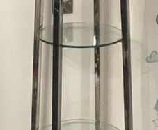 Display Shelves with Metal Frame and Glass Shelves