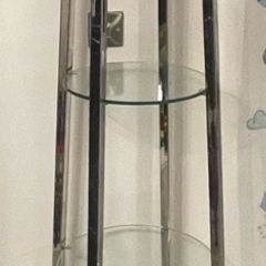 Display Shelves with Metal Frame and Glass Shelves