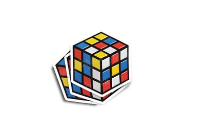 Rubix Cube Glossy Stickers 3-Pack