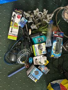 fish tank accesories (Oxyboost, anione air stone, aqua el, fluvar U3, everything on the photo is for sale.