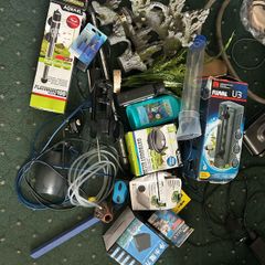 fish tank accesories (Oxyboost, anione air stone, aqua el, fluvar U3, everything on the photo is for sale.