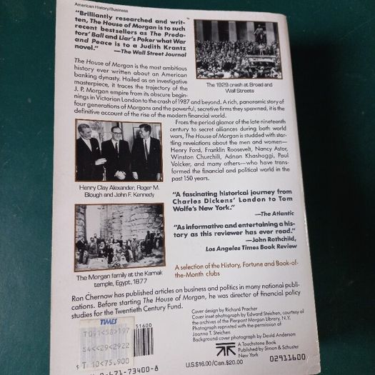 Book "The House of Morgan" by Ron Chernow