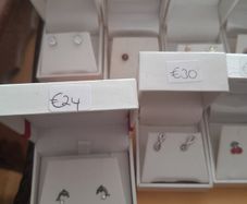30 pairs of silver earrings