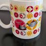 Barrys Tea Floral Ceramic Mug Irish Retro Advertising Collectible Image 4