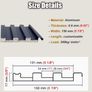 Roofing Sheets 10 Pcs Waterproof Corrugated Roofing Panels, 10 12 16 Ft Long Side Panel Roofing Tiles, Cladding Metal Windproof Board for Pergola Garages Shed(L-4.9m/16ft) Image 2