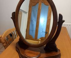 Antique Style Wood Framed Dressing Table Mirror