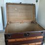 antique victorian barrel top steamer trunk Image 2