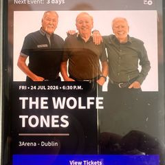 The Wolfe Tones 3 arena Dublin standing