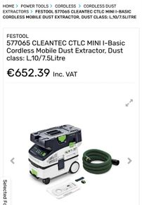 Festool cordless extractor