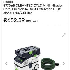 Festool cordless extractor