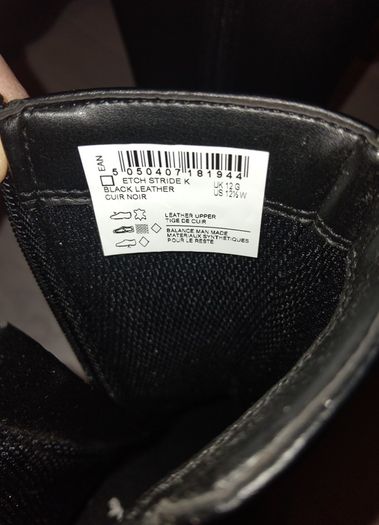 New Girls Clarkes black leather boots size 12 G