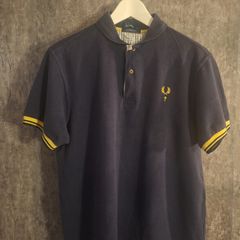Rare Vintage 2009 Fred Perry x size? Blank Canvas Polo Shirt Mens M Navy