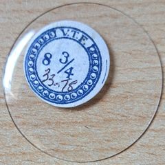 Glass Crystal for Hunter Case Pocket Watch - NOS . 33.78 mm Diameter