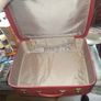 Beautiful Old 50s Red Suitcase Ideal for Movie or Photo Props, Postage Available or Collection Image 2