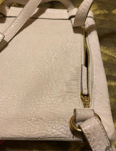Thacker New York Cream Leather Backpack/crossbody Bag