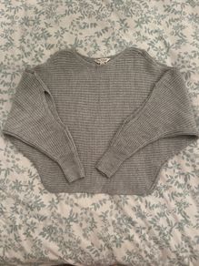 Miss Selfridge Grey Open Sleeve Soft Knit size 6