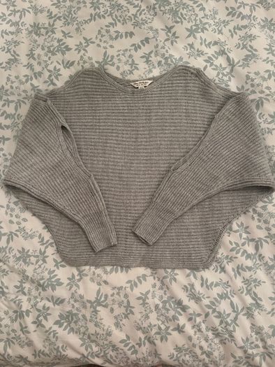 Miss Selfridge Grey Open Sleeve Soft Knit size 6
