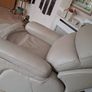 Harvey Norman Cream Italian Leather Almost New Recliner Image 4