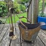 Brass Coal Bucket and Fire Irons Image 2