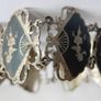 Vintage SIAM STERLING Silver 8 Panel Fan Bracelet L 7" - 20,36g Image 3