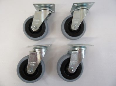 Blickle Swivel Castor 75mm x 25mm Rubber Tyre X 4 Caster
