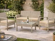 main image for ad Garden Furniture Set for 4 People  Weatherproof Rattan Effect