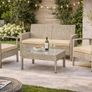 Garden Furniture Set for 4 People Weatherproof Rattan Effect Image 2