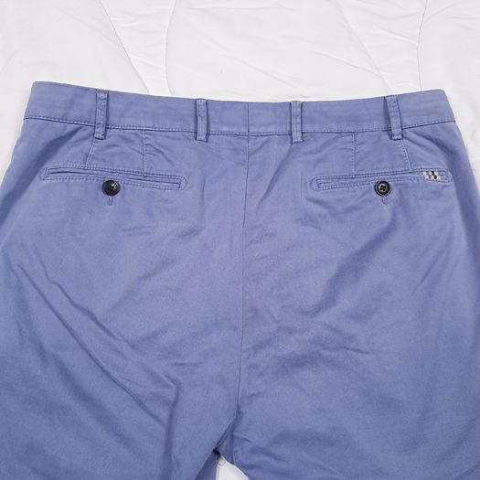 Meyer Rio Light Blue Cotton Straight Fit Chino Trousers W36 L31