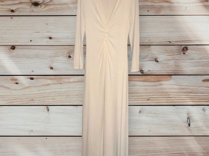 Halston Heritage Off White Maxi Dress
