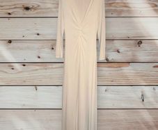 Halston Heritage Off White Maxi Dress
