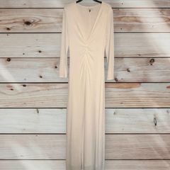 Halston Heritage Off White Maxi Dress