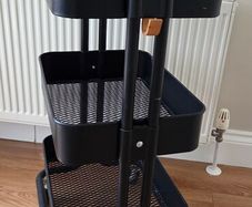 Kitchen storage trolley and shelf