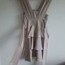 Spotlight by Warehouse Taupe/Champagne Satin Ruffle Dress - Size UK 8 (EU 36) Image 4