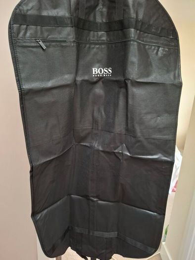 Boss H-Hyde Gents/Men's Wool & Cashmere Blend Black Overcoat.