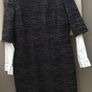 Wool-Mix Black & Grey Hobbs Shift Dress Size 14 Image 10