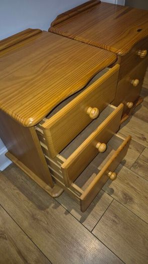Solid Pine 3-Drawer Lockers.