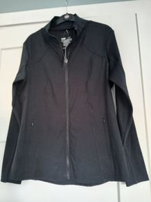 Dunnes black activewear jacket, size large, new with tags