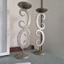 Solid heavy iron vintage candle holders Image 3
