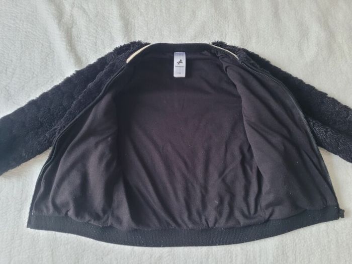Soft plush zip-up bomber jacket, size: 5-6 years