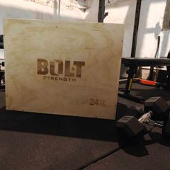 Bolt Strength 3 in 1 Wood Plyometric Box 20"x 24"x 30" (50cm x 60cm x 75cm)