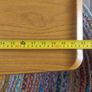 Unusual and Practical Mid-Century Modern Wooden Coffee Table with a Hard-Wearing Wood-Patterned Melamine Top and Slatted Magazine Shelf Image 9