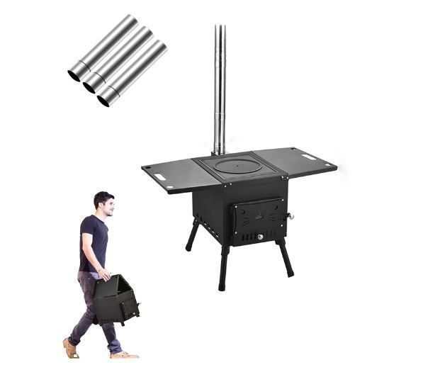 Camping Stove Large Hot Tent Wood Burning Stove