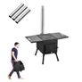 Camping Stove Large Hot Tent Wood Burning Stove Image 2