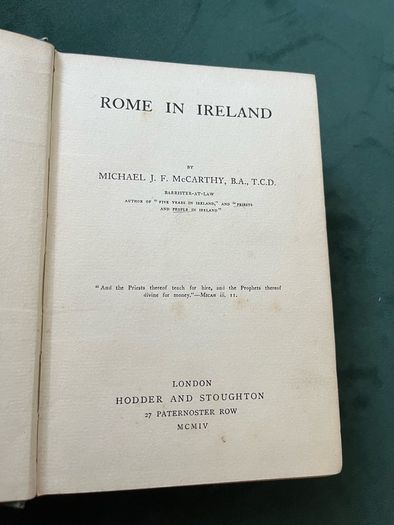 Antique Rome in Ireland book by Michael J F McCarthy