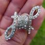 Vintage 925 Sterling Silver  Cocktail Ring 14g Image 9