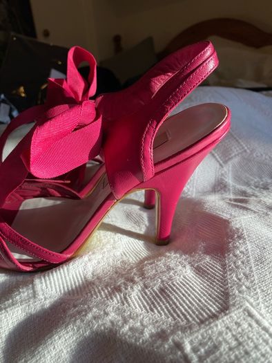 Dune pink lace up shoes