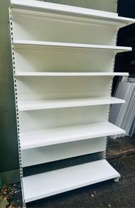 Xl Shop Shelving Display Exhibition Unit - Free Standing - 6 Adjustable Shelves