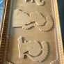 Vintage Pretty Greek Handmade Wooden Glass Top Drinks Cocktail Tea Tray Historic Grecian Motifs 1970s Image 9